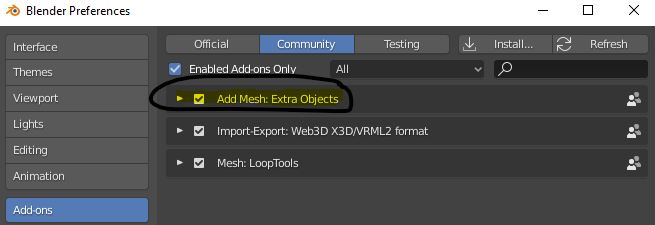 Extra Mesh Addon